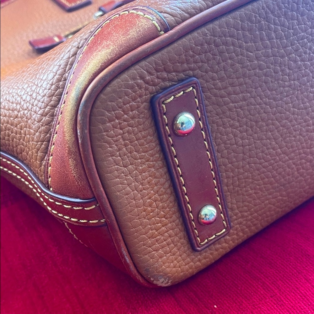 Dooney & Bourke Brown Leather Tote - Picture 3 of 6